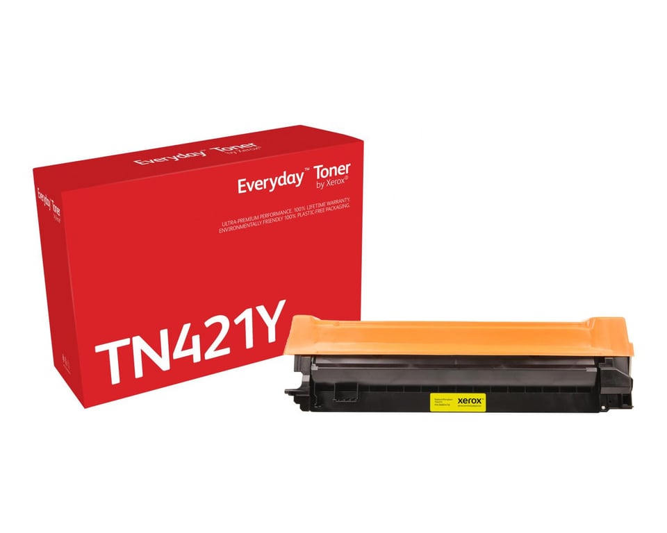 Everyday Jaune compatible boîte cartouche de toner alternative pour : Brother TN421Y programme de retours World Alliance - vue 2