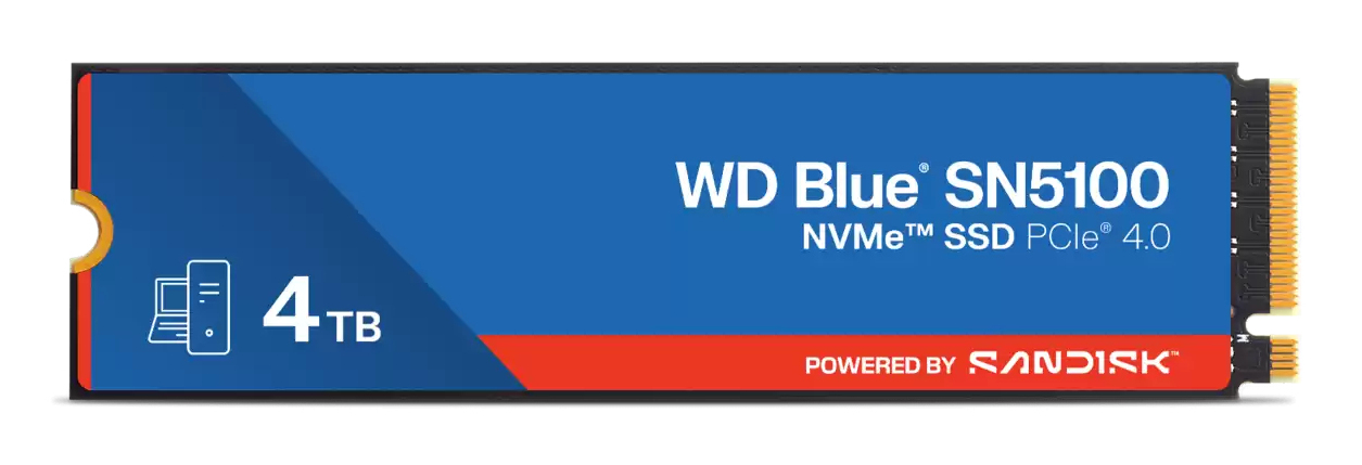 WD SN5100 SSD 4 To interne .2 2280 PCIe 4.0 x4 NVMe - vue 2