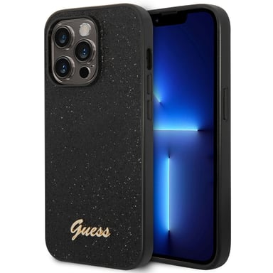 Guess Coque Glitter Flakes pour Apple iPhone 14 Pro - Noir