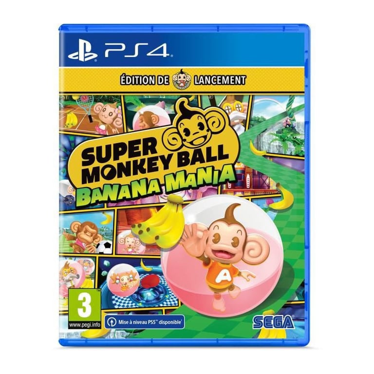 Super Monkey Ball : Banana Mania - Launch Edition Jeu PS4 - Mise a niveau PS5 disponible - Neuf