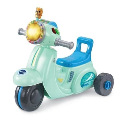 Trottinette VTech Baby 3-en-1 interactive avec rouleau GPS, lumières et sons Bleu/Rose