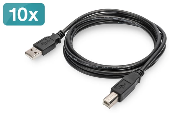 Digitus Câble de raccordement USB 2.0, kit de 10