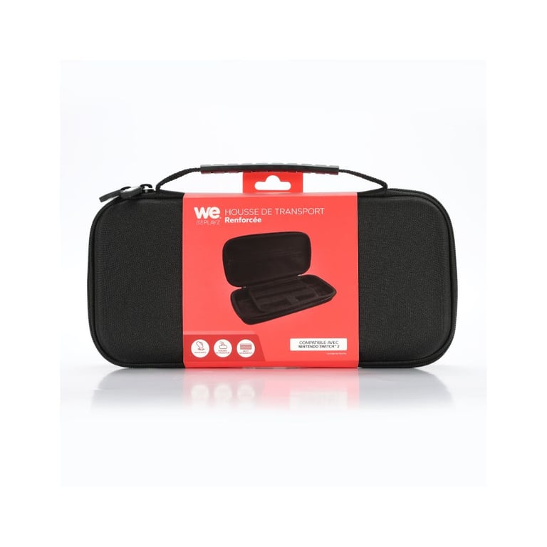 WE Etui de transport Nintendo Switch 2 - Coque rigide - Intérieur velours - Compartiments de rangement intérieurs
