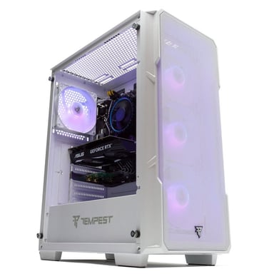 PC Gamer PcCom Lite Intel i5-12400F, 16 GB RAM, SSD 1 TB, RTX 3050, Windows 11 Home, Case Bianco Tempest Garrison ARGB