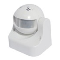 CHACON Detector de movimiento PIR inalámbrico 180° blanco