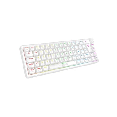 Teclado Oniverse Magnus 65% 68 teclas Azerty con switches magnéticos USB RGB Blanco