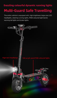 Trottinette électrique adulte Boyueda Q7 Pro Max 3200W 10'' 52V28AH NFC activé, contrôle par application