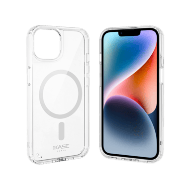 Coque antibactérienne antichoc magnétique invisible pour Apple iPhone 14, Transparente