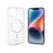 Coque antibactérienne antichoc magnétique invisible pour Apple iPhone 14, Transparente