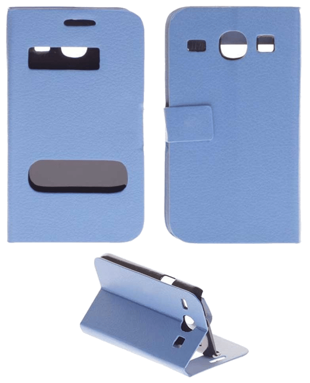 Etui Folio compatible Bleu Samsung Galaxy Core