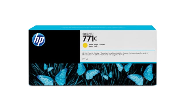 HP 771C - 775 ml - jaune - original - cartouche d'encre - pour DesignJet Z6200, Z6600, Z6610, Z6800, Z6810