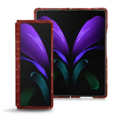 Coque cuir Samsung Galaxy Z Fold2 -  - Rouge - Cuir Abaca