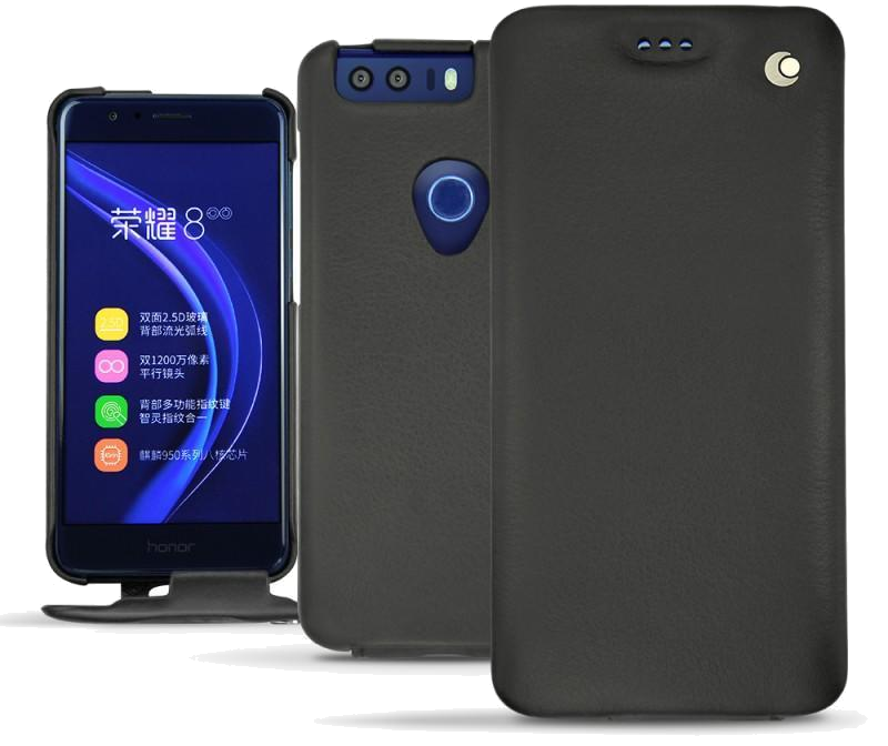 Housse cuir Huawei Honor 8 - Rabat verticalNoir