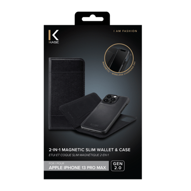 Custodia magnetica sottile 2-in-1 GEN 2.0 e guscio per Apple iPhone 13 Pro Max, nero