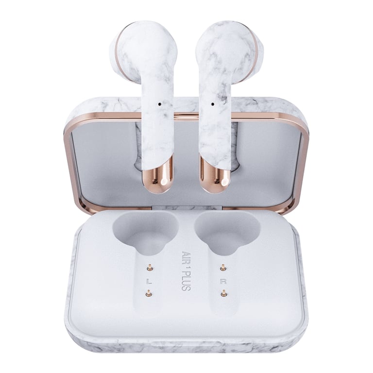 Happy Plugs Air 1 Plus Casque Sans fil Ecouteurs Appels/Musique Bluetooth  Couleur marbre, Blanc - Happy Plugs