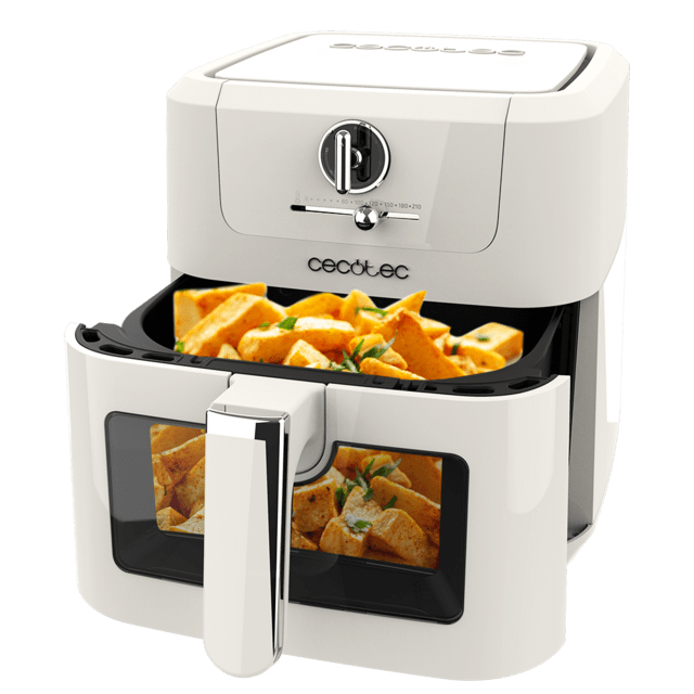 Cecotec Friteuse à air sans huile de 5 avec fenêtre Air Fryer Cecofry Antique 5000 Window. Numérique Zone de Cuisson de 5 et Technologie PerfectCook Design Rétro en - vue 3