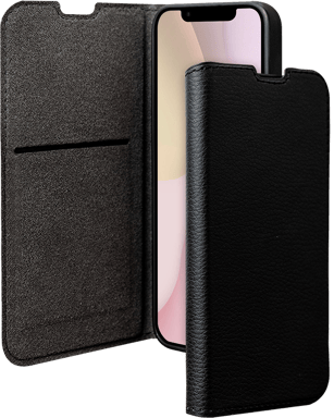 Folio iPhone 16e Wallet Fonction Stand Noir - Certifié GRS Bigben