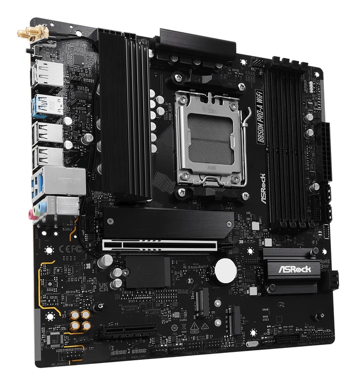 ASROCK Carte Mère B850M Pro A WiFi AMD AM5 Micro ATX Neuf - vue 2