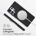Accezz Coque arrière en cuir avec Magsafe pour Samsung Galaxy S25 Ultra - Onyx Black