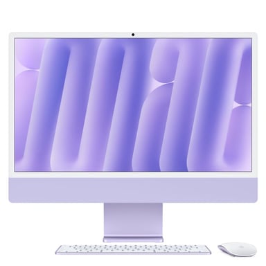 Apple iMac 24 schermo retina 4,5K 512 GB SSD 16 GB RAM Chip M4 CPU 10 core GPU 10 core Viola