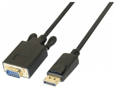 Uniformatic 12682 cable de vídeo y adaptador 2 m VGA (D-Sub) DisplayPort Negro