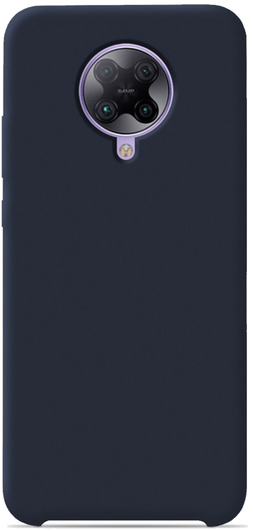 Coque silicone unie compatible Soft Touch Bleu nuit Xiaomi Poco F2 Pro