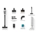 SAMSUNG Bespoke Jet Plus Pet VS20B95823W - Aspirateur Balai + Clean Station 2.0 - 580 W - 210 AW