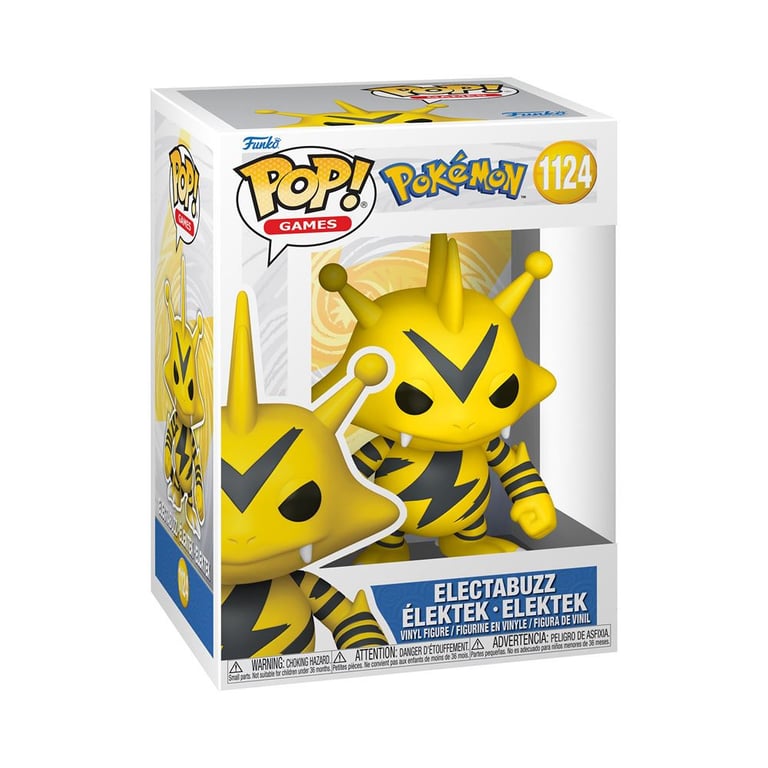 Figurine vinyle Funko Pop! Games Electabuzz 16 cm finition mate Jaune - Neuf