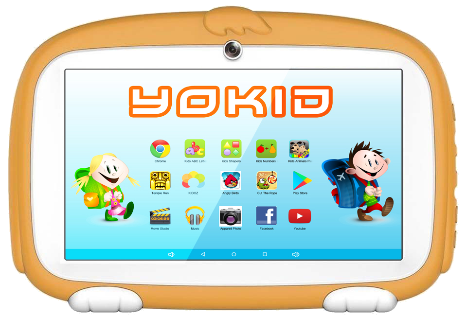 Tablette Enfant Yokid Android Educative 7 Pouces Quad Core 1Gb+8GB Wifi Orange Plastique YONIS