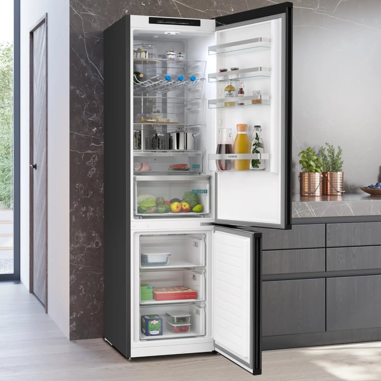 Réfrigérateur combiné Siemens KG39NVXCG réfrigérateur congélateur Pose libre 363 et Acier inoxydable - vue 4