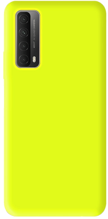 Coque silicone unie compatible Mat Jaune Huawei P Smart 2021