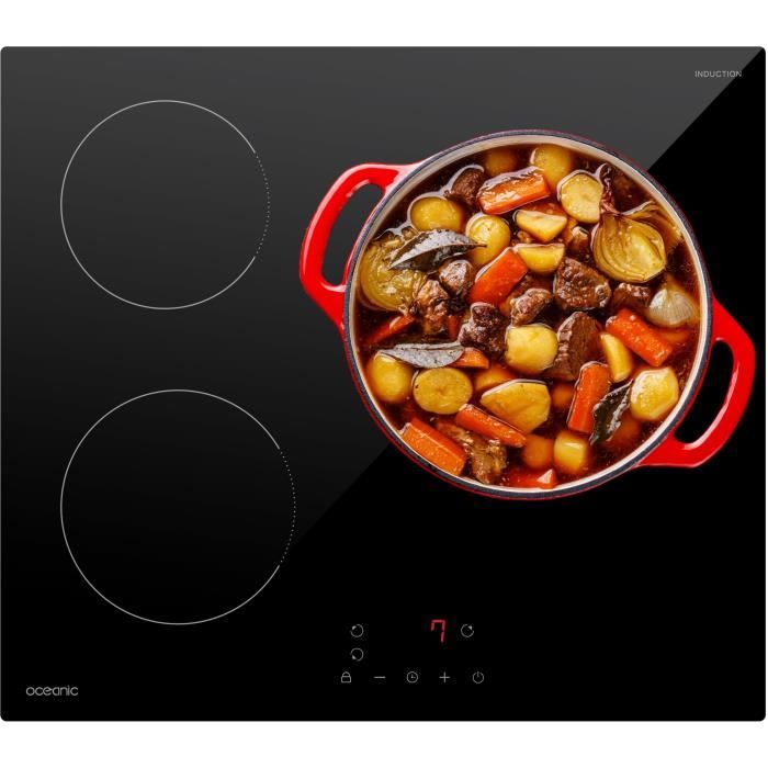 Table de cuisson induction OCEANIC 3 foyers L60 x P52 cm OCEATI3Z7B - vue 4