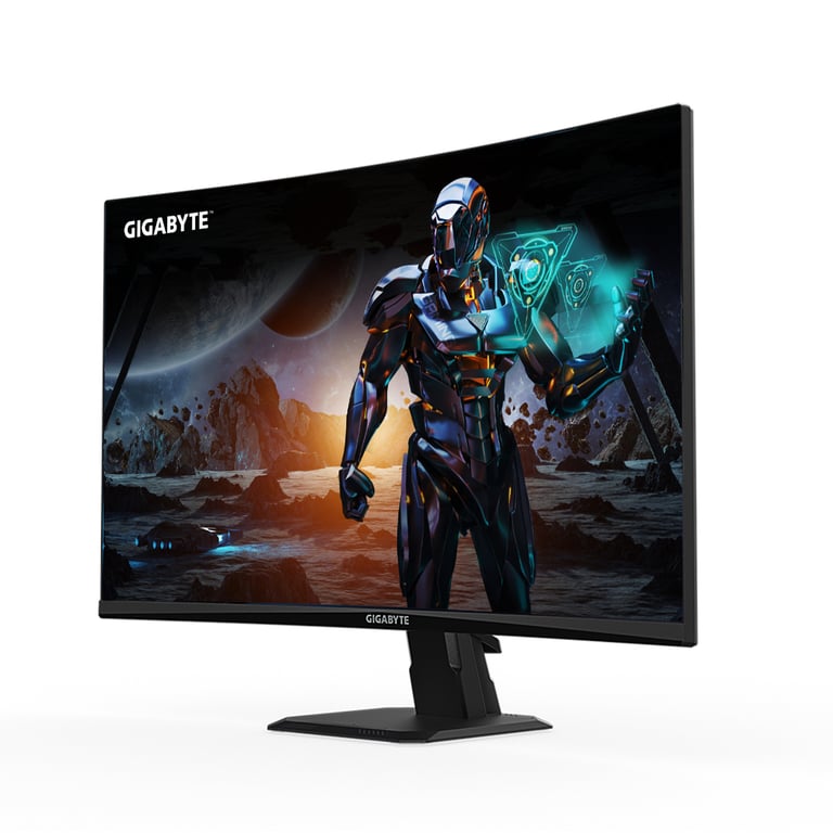 GIGABYTE GS27FC Moniteur de jeu incurvé 27  FHD - 1920 x 1080, 1500R, 180Hz, 1 ms, 250 cd/m², FreeSync Premium, HDR Ready, HDMI 2.0, DisplayPort 1.4 - Neuf