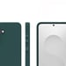 EVETANE Cover Samsung Galaxy S25 + Silicone Liquido Verde + 2 Vetrini in Vetro Temperato Protezione schermo