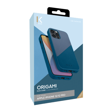 Funda Origami Duo para Apple iPhone 12/12 Pro, Azul Egeo