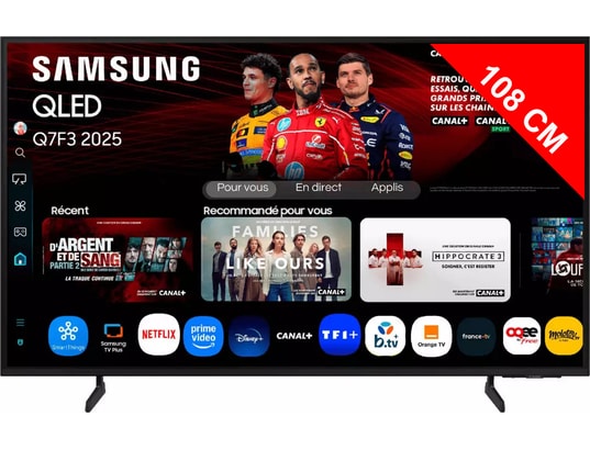 SAMSUNG tv qled tq43q7f3 4k ai - vue 6