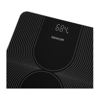 Pèse-personne numérique SENCOR SBS 2476BK plateau verre trempé 180 kg précision 100 g Noir