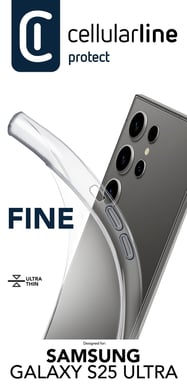 Custodia Ultraslim in Gomma Morbida per Galaxy S25 Ultra Fine di Cellularline