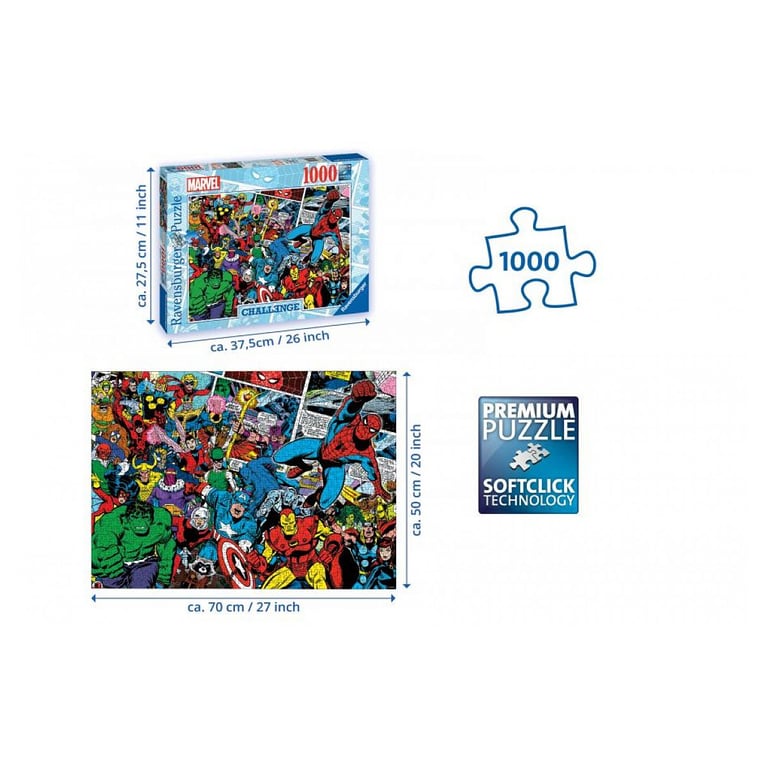 Puzzle 1000 pièces Challenge Puzzle : Marvel Ravensburger France - vue 3