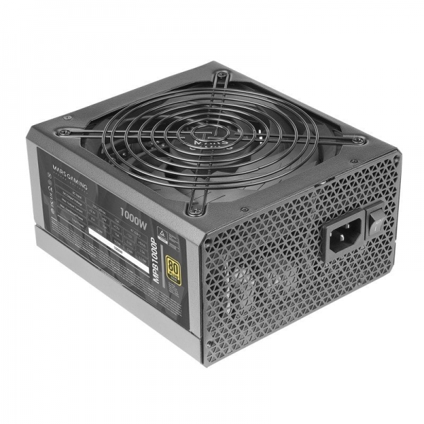 Alimentation Mars Gaming MPB1000P ATX 3.0 Modulaire Certification 80PLUS GOLD Compatibilité PCIe 5.0 Refroidissement silencieux Couleur Neuf