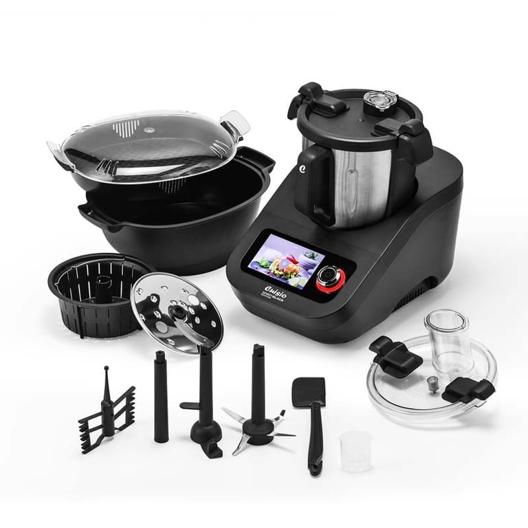 Kitchencook - Robot Cuiseur Multifonction Connecté 3l - Ecran Tactile - 12 Vitesses - 1000 Recettes Intégrées - Balance Intégrée - Neuf