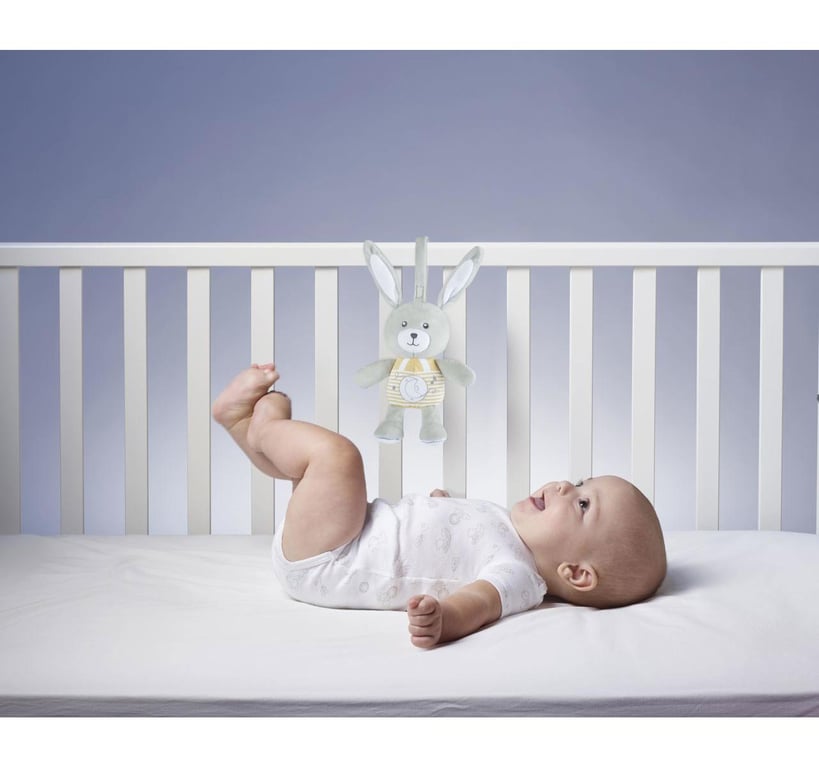 Chicco Veilleuse Lapin First Dreams marionnette lumineuse douce avec sangles avec lumières et sons doux mélodies de 15 minutes lavable en machine +. - vue 3