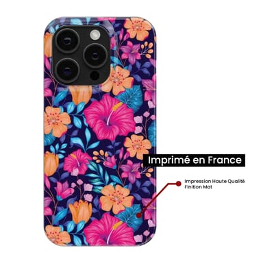 Coque en silicone - Compatible Samsung Galaxy A34 5G - design fleurs exotiques