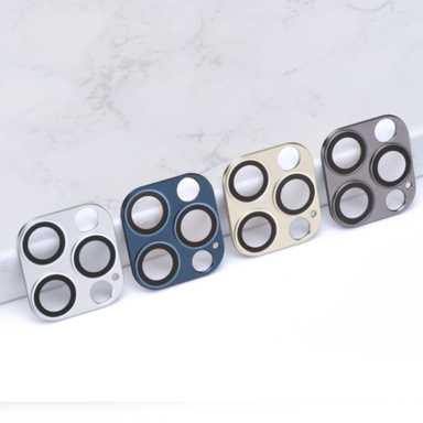 Coprilente in lega metallica per Apple iPhone 12 Pro, oro platino