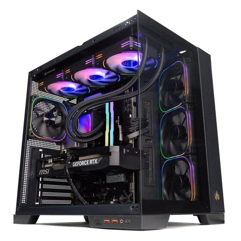PCCom Ultimate AMD Ryzen 7 7800X3D / 32GB / 2TB SSD / RTX 5080 / Windows 11 Pro - Haute Performance Gaming et Création - Neuf