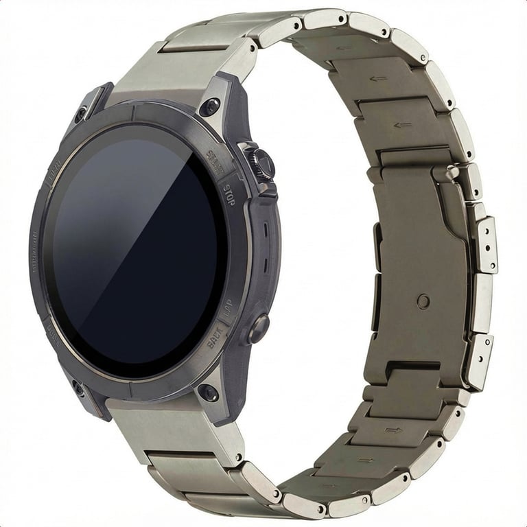 Bracelet Accezz pour Garmin 22mm Titane mat