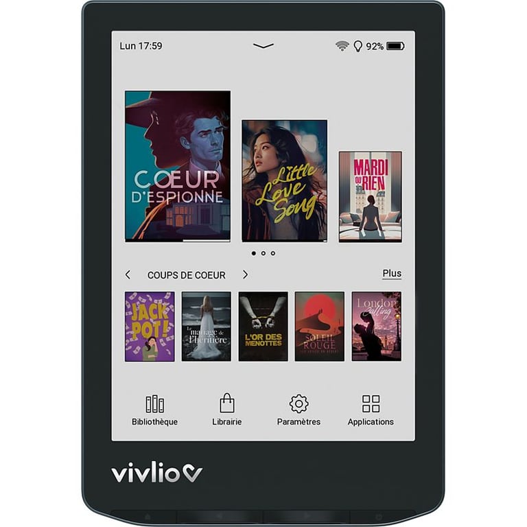 Liseuse ebook Vivlio HD Color + ebook offert - vue 3