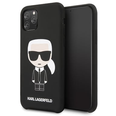 Funda Karl Lagerfeld para iPhone 11 Pro negra Silicona Iconic