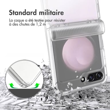 Accezz Coque Xtreme Impact pour Samsung Galaxy Z Flip 5 - Transparent