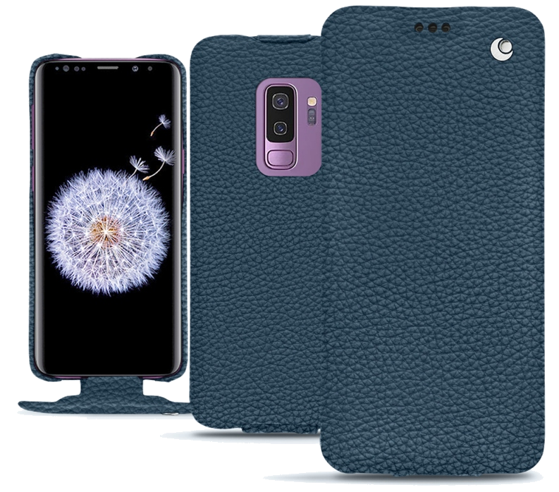 Housse cuir Samsung Galaxy S9+ - Rabat verticalBleu